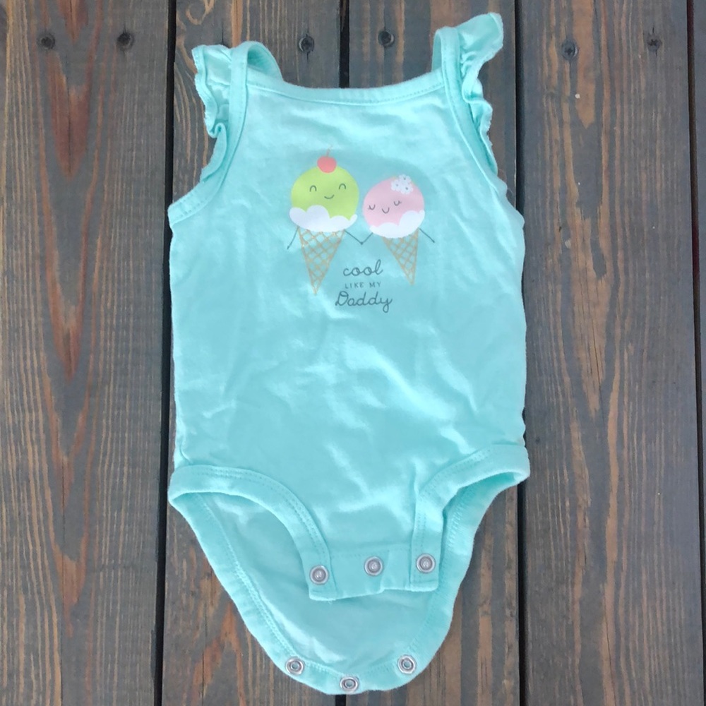 Carter’s Cool Like My Daddy Newborn Mint Ice cream Onesie